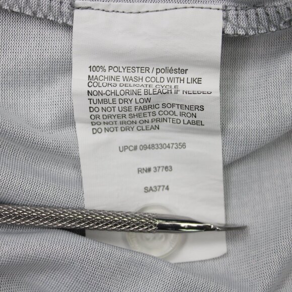 Callaway Opti-Dri Polo Shirt Mens Medium Gray Geometric Golf Short Sleeve - Picture 8 of 12